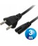 CABLE ALIMENTACION 2X0.75 mm² TIPO "8" 3 m