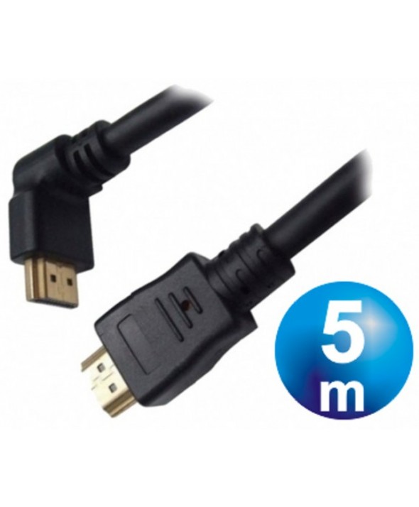 CONEXION HDMI M/M 30AWG CODO V1.4 CABLE 5 m