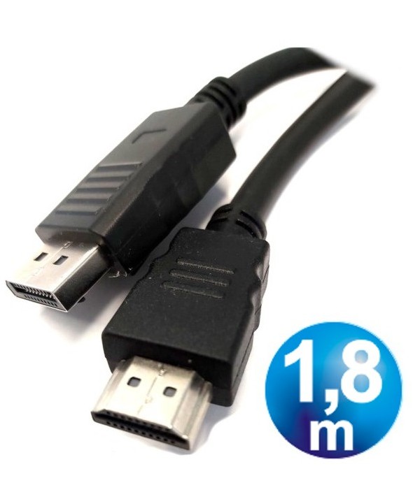 CONEXIÓN DISPLAYPORT MACHO A HDMI MACHO 1.8 m