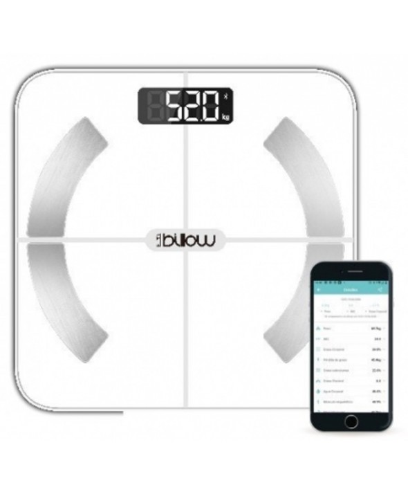 BASCULA SMART BODY BLUETOOTH APK HASTA 180Kg BILLOW