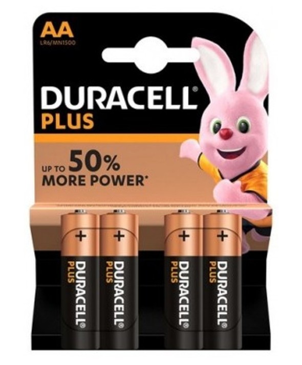 PILA ALCALINA LR-6 DURACELL PLUS POWER NM1500 4 UNIDADES