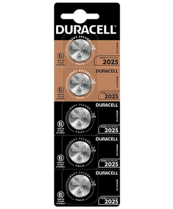 PILA LITIO CR2025 DURACELL BLISTER 5 UNIDADES - dlplus