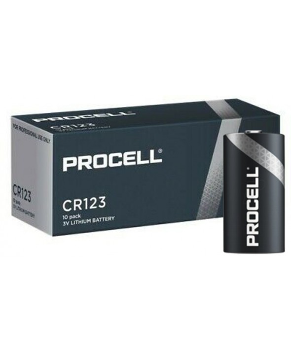 10 PILAS LITIO CR-123A 3V PROCELL INDUSTRIAL