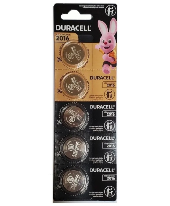 PILA LITIO CR2016 DURACELL BLISTER 5 UNIDADES