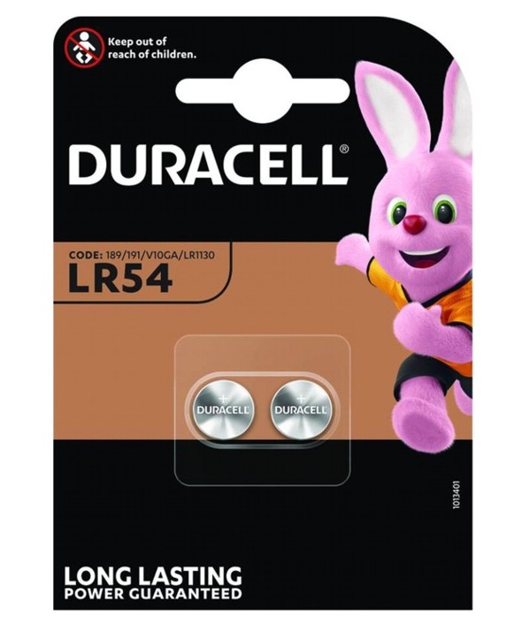 PILA ALCALINA LR54 (189,V10GA) DURACELL BLISTER 2