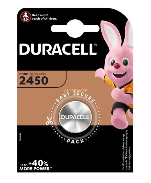 PILA LITIO CR2450 DURACELL BLISTER 1