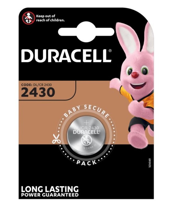 PILA LITIO CR2430 DURACELL BLISTER DE 1