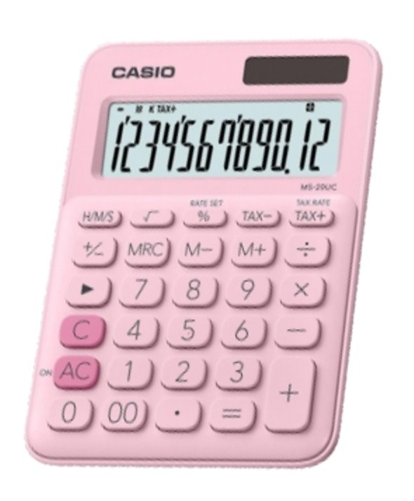 CALCULADORA SOBREMESA CASIO MS20UC ROSA