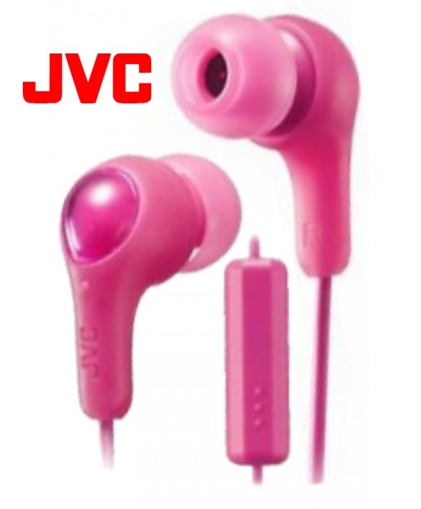 AURICULAR BOTON MANOS LIBRES JVC GUMY PLUS ROSA