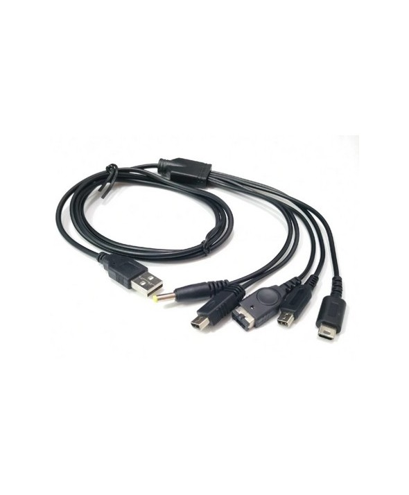 KIT 5EN 1 CARGA Usb A GBA -WII - PSP - NDSI - NDSL 1.2 M