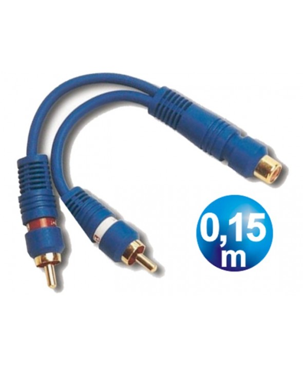 CONEXION AUDIO 1 RCA H A 2 RCA M CABLE 0.15m