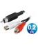 CONEXION AUDIO 1 RCA M A 2 RCA H CABLE 0.2m