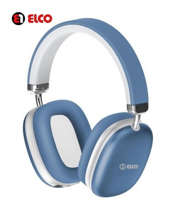 AURICULAR DIADEMA BLUETOOTH ILUMINADO MANOS LIBRES MicroSD ELCO AZUL