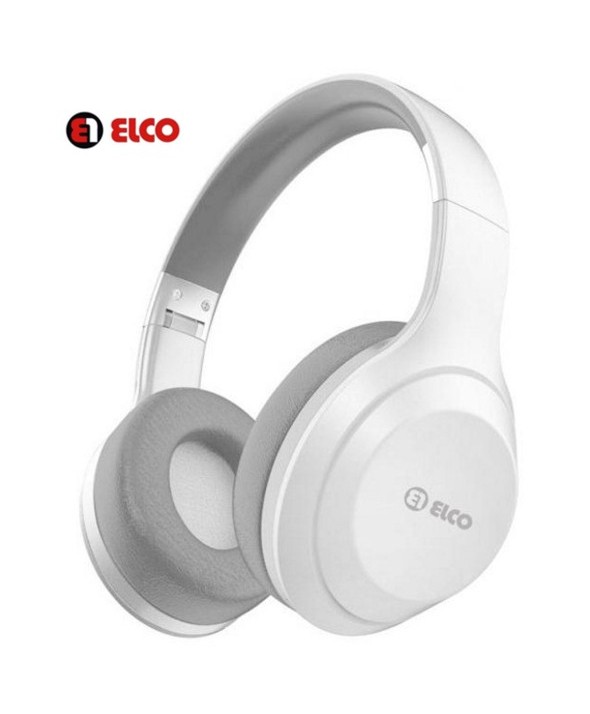 AURICULAR DIADEMA BLUETOOTH MANOS LIBRES MicroSD ELCO BLANCO