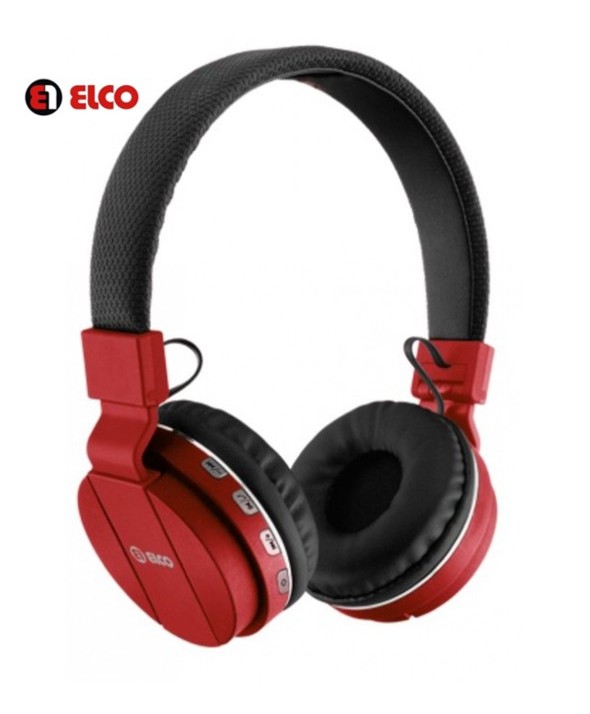 AURICULAR DIADEMA BLUETOOTH M/L ROJO ELCO