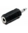 ADAPTADOR JACK 2.5 MACHO MONO A 3.5 HEMBRA STEREO