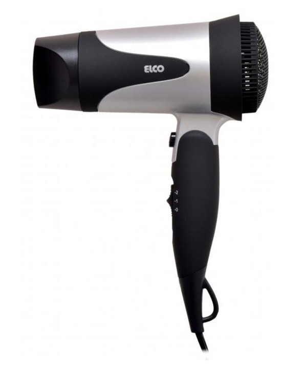 SECADOR PELO 1400W VIAJE PLEGABLE NEGRO/GRIS ELCO 