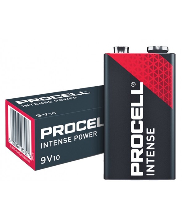 PILA ALCALINA LR-9 PROCELL INTENSE POWER CAJA 10 UNIDADES