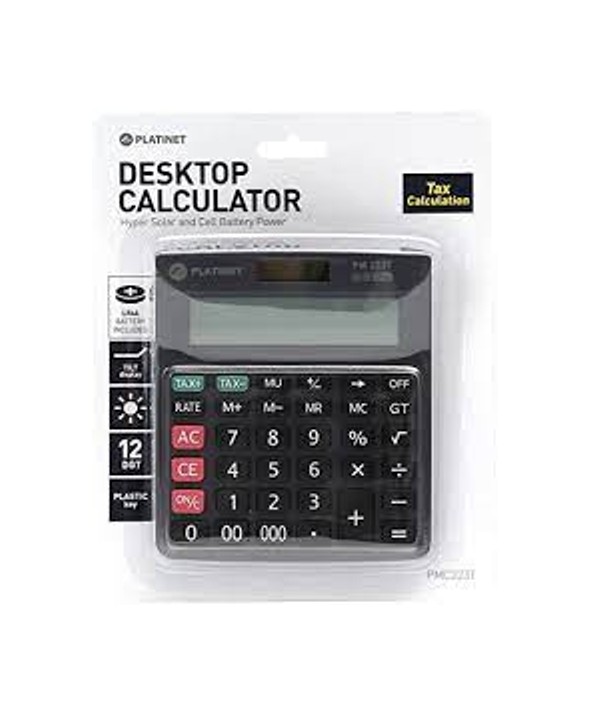 CALCULADORA 12 DIGITOS SOLAR PMC223T PLATINET