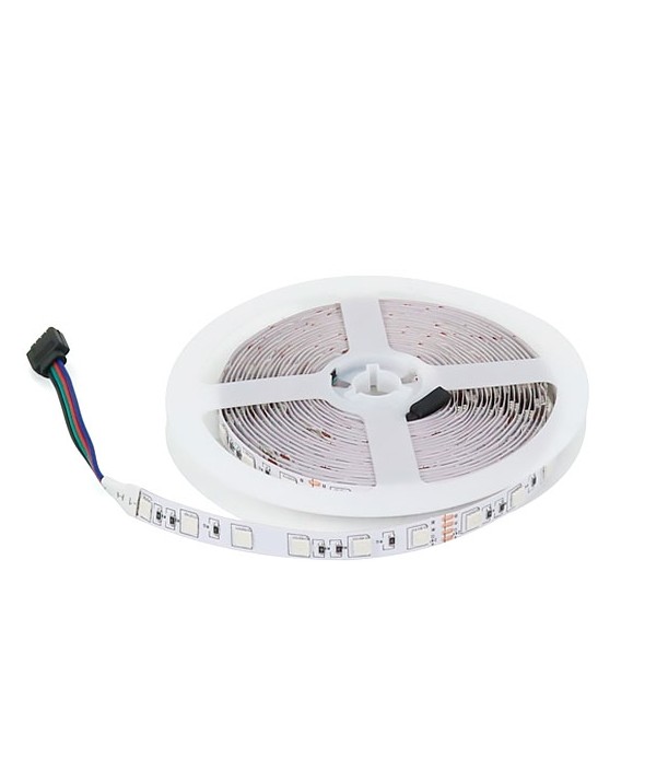 TIRA LED(5x5) 5m 60 x/m ADHES. 24V IP20 72W RGB 